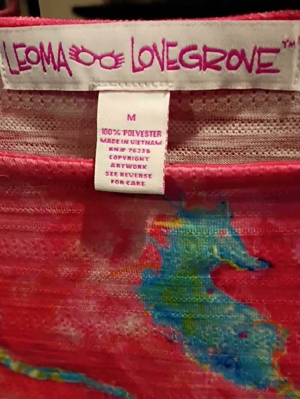 FINAL PRICE Leoma Lovegrove Pink, Blue and Green Aquatic Print Tie-up Top